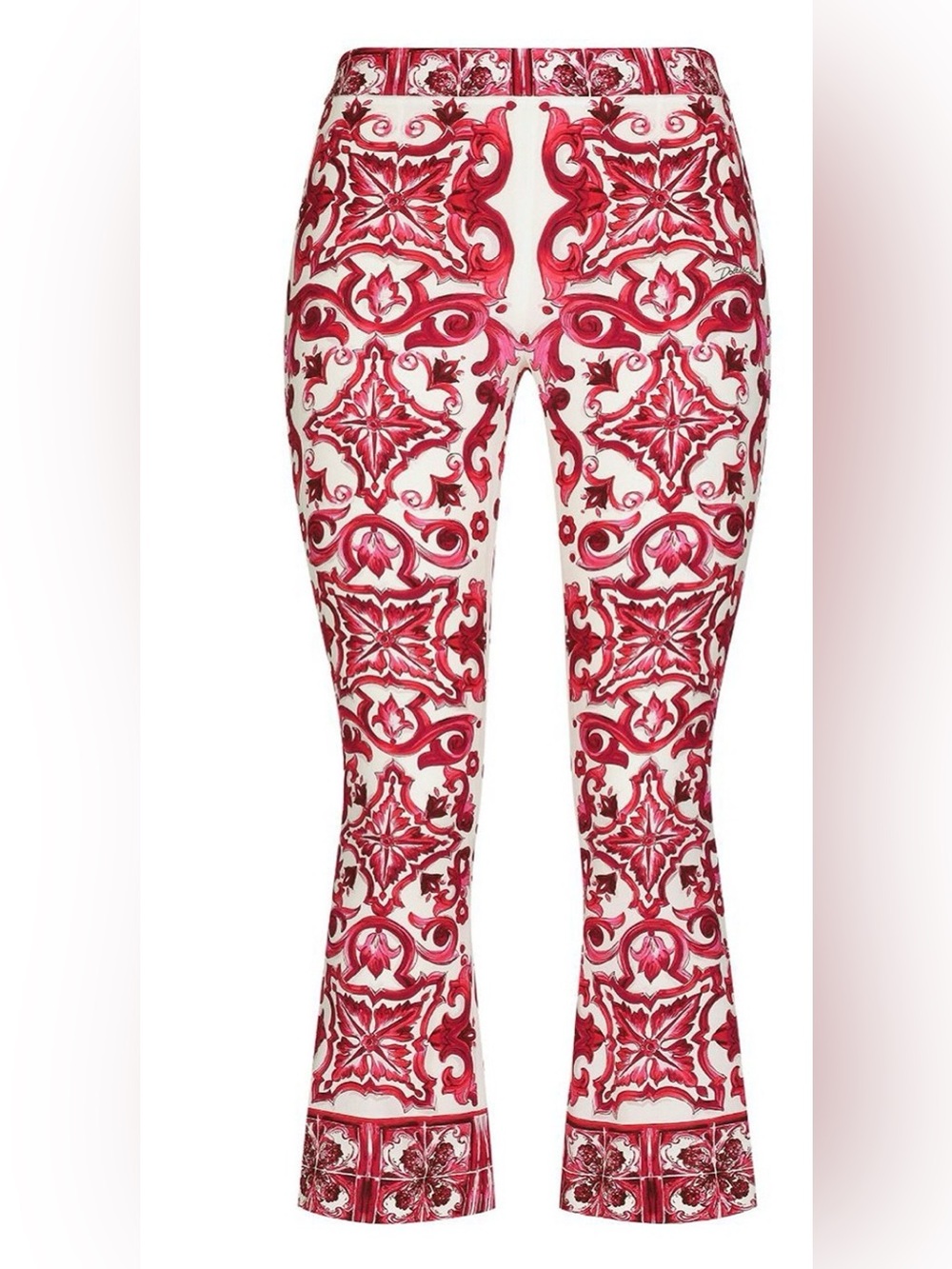 DOLCE & GABBANA Printed silk pants 42